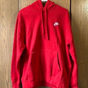 Red NIKE hoodie Men’s size L